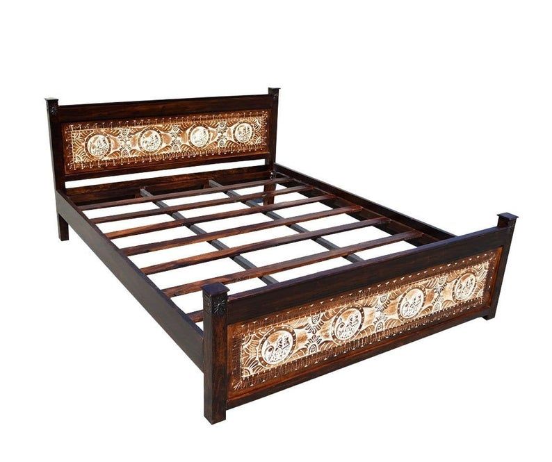 Maharaja Indian Wooden Bed by Hibashi Furniture – handcrafted solid wood furniture made in India