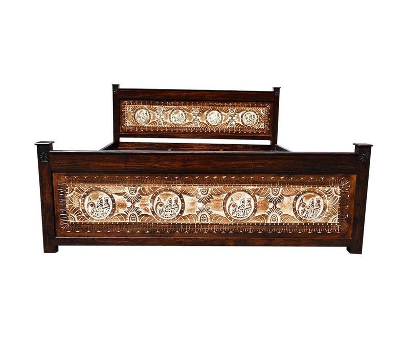 Maharaja Indian Wooden Bed by Hibashi Furniture – handcrafted solid wood furniture made in India