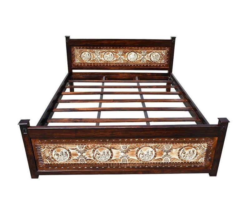 Maharaja Indian Wooden Bed by Hibashi Furniture – handcrafted solid wood furniture made in India