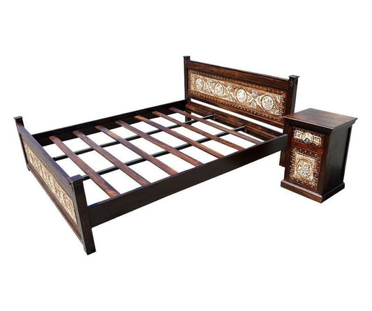 Maharaja Indian Wooden Bed – handcrafted solid wood furniture