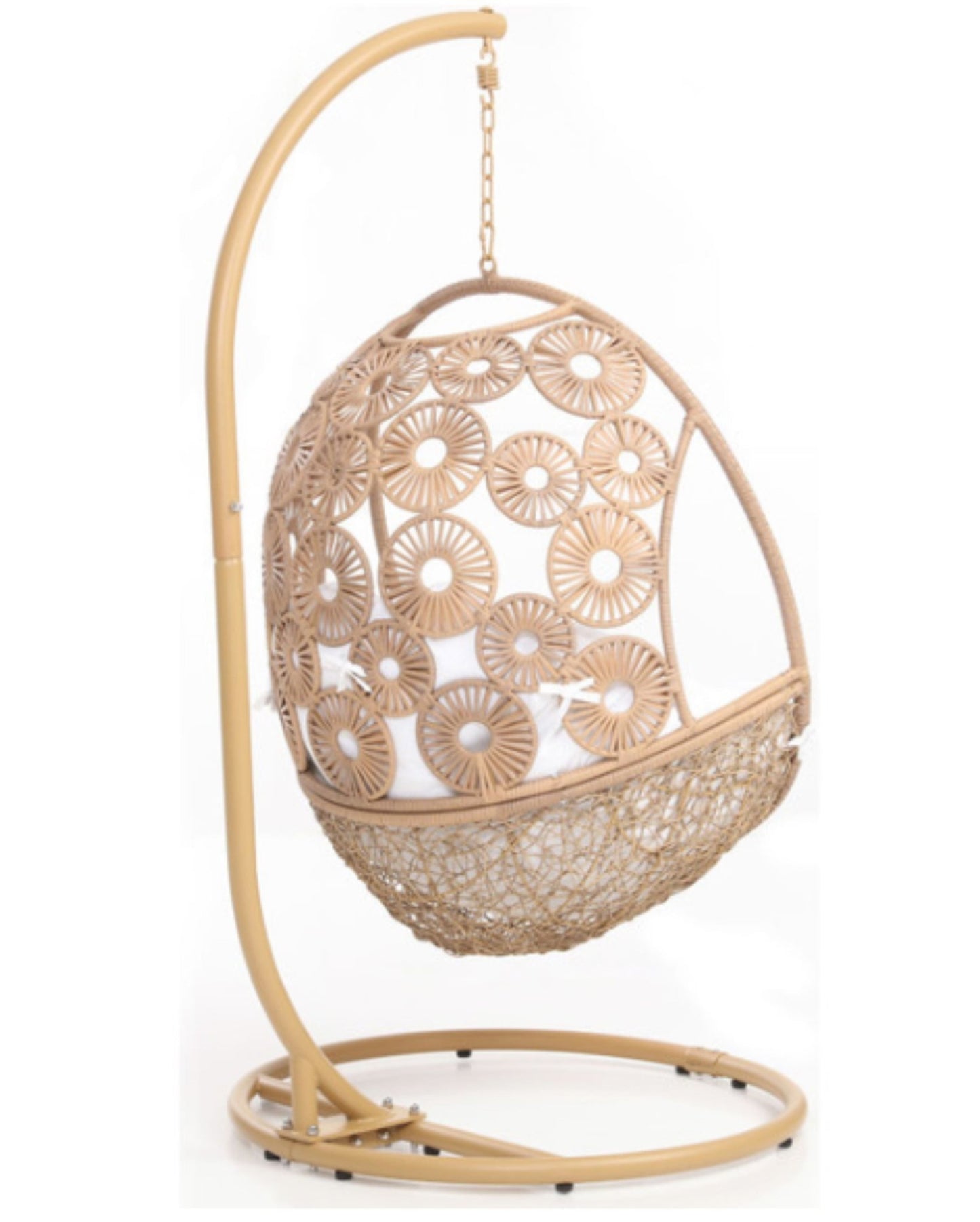 Mali Modern Outdoor Patio Bay Swing Chair by Hibashi Furniture – handcrafted solid wood furniture made in India