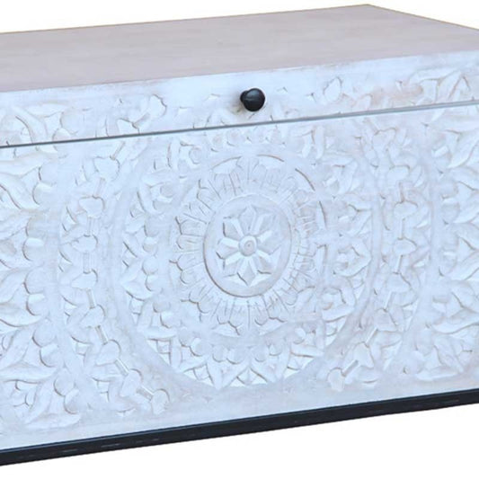 MAYON Hand Carved Solid Wood Trunk Box – handcrafted solid wood furniture
