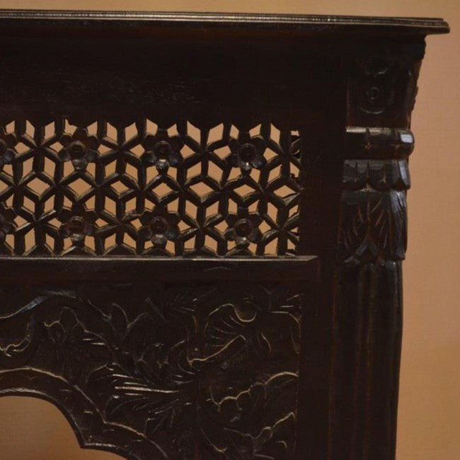 Mehrab Style Carved Hall Table by Hibashi Furniture – handcrafted solid wood furniture made in India