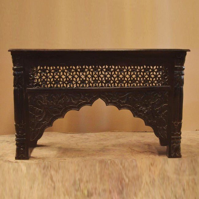 Mehrab Style Carved Hall Table by Hibashi Furniture – handcrafted solid wood furniture made in India