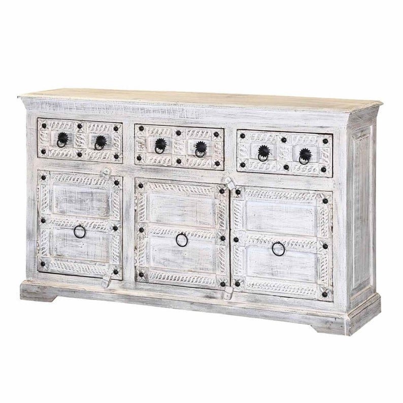 Mid - Century Style Antique Sideboard Drawer by Hibashi Furniture – handcrafted solid wood furniture made in India