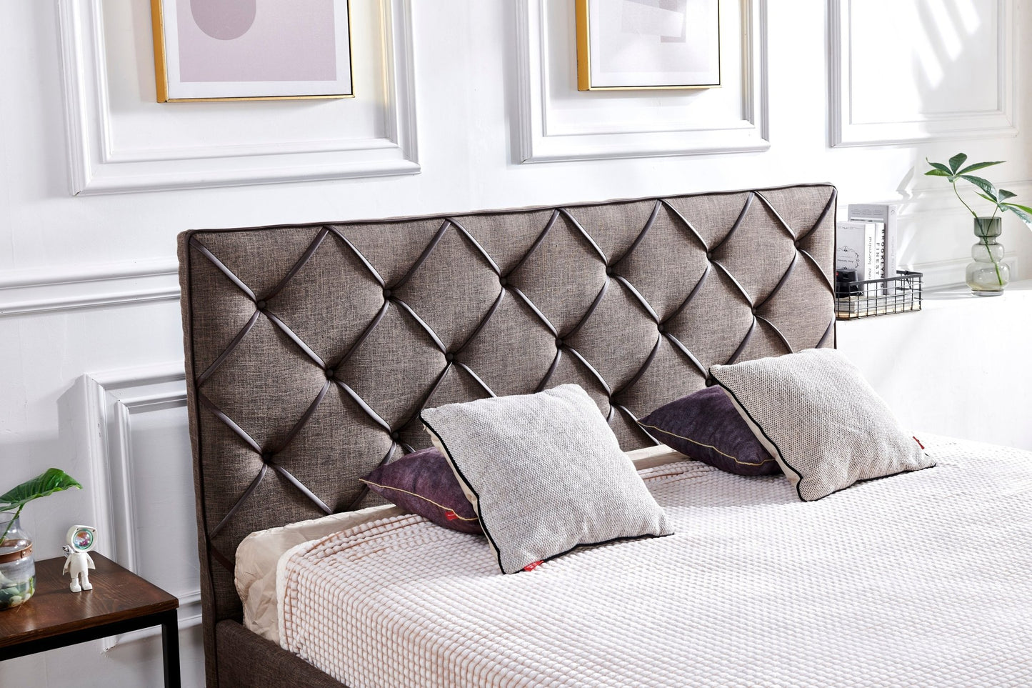 ML1705 Upholstered Bed Frame by Hibashi Furniture – handcrafted solid wood furniture made in India