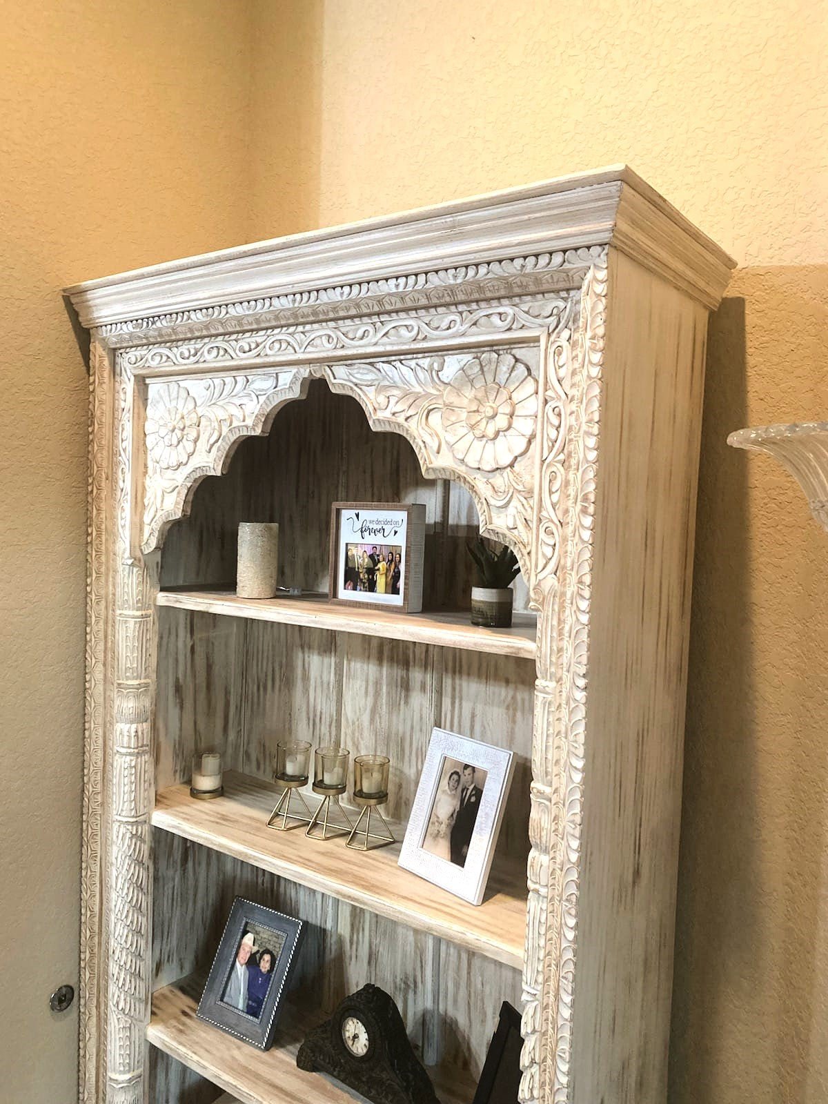 Mughal Style Indian Bookshelf by Hibashi Furniture – handcrafted solid wood furniture made in India