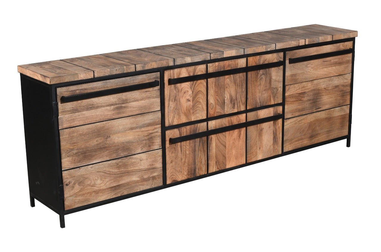 Nadia Mango Wood TV Console by Hibashi Furniture – handcrafted solid wood furniture made in India