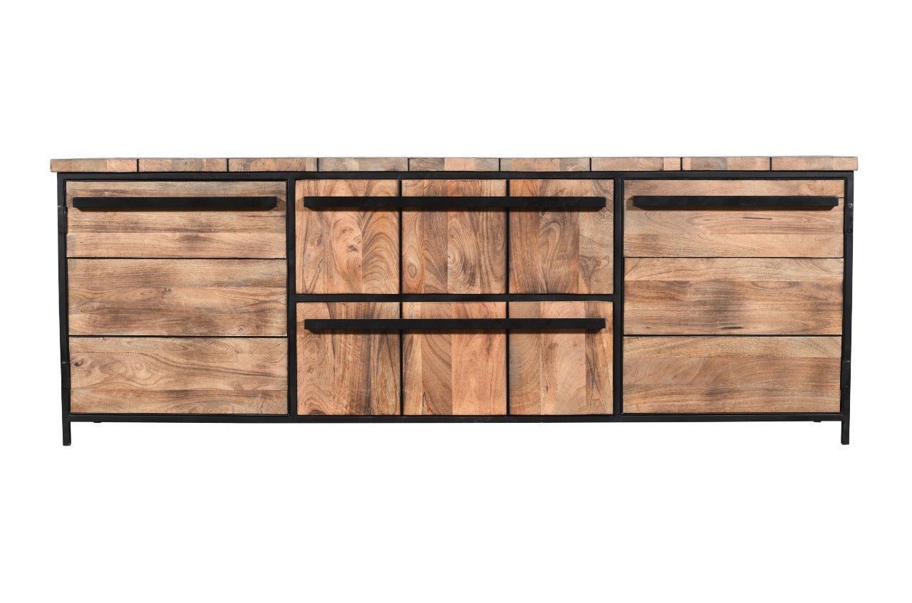 Nadia Mango Wood TV Console by Hibashi Furniture – handcrafted solid wood furniture made in India