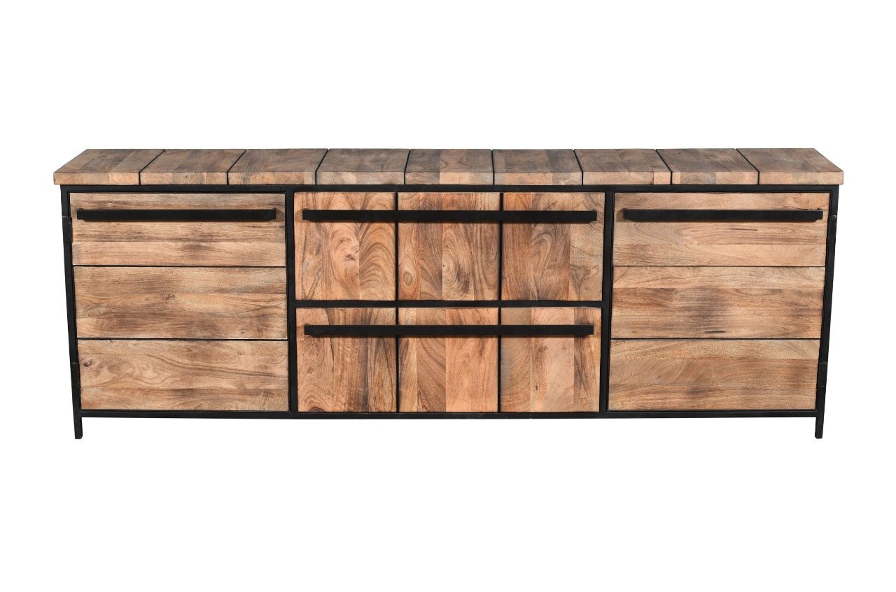Nadia Mango Wood TV Console by Hibashi Furniture – handcrafted solid wood furniture made in India