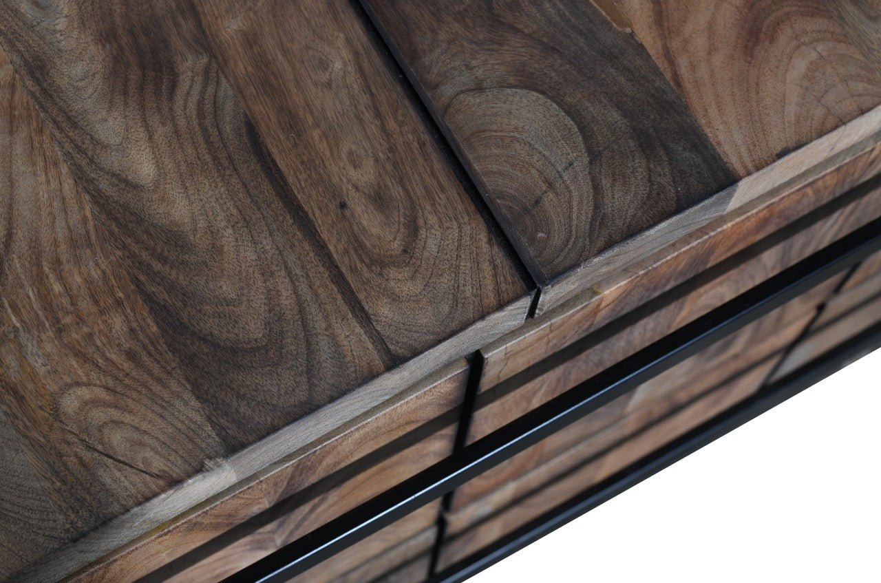 Nadia Mango Wood TV Console by Hibashi Furniture – handcrafted solid wood furniture made in India