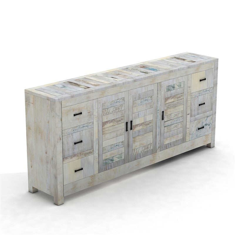 NIRVANA WHITEWASH TIMBER SIDEBOARD XL