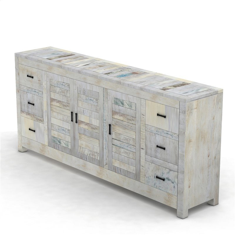 NIRVANA WHITEWASH TIMBER SIDEBOARD XL