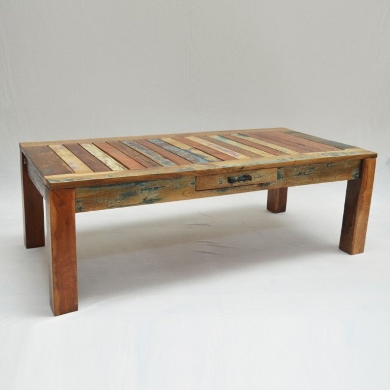 Nirvana Reclaimed Timber Rectangle Coffee Table – handcrafted solid wood furniture
