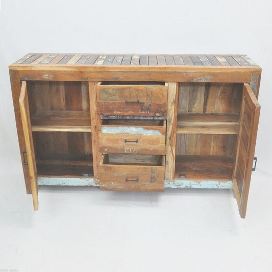 Nirvana Sideboard Buffet Table with 2 Doors, 3 Drawers – handcrafted solid wood furniture
