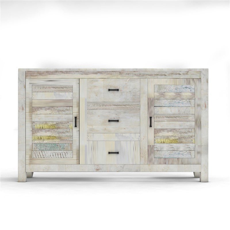 NIRVANA WHITEWASH TIMBER SIDEBOARD M – handcrafted solid wood furniture