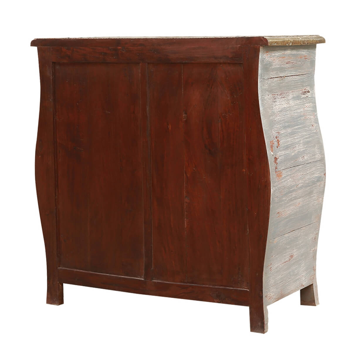 Retro Solid Wood Curved Dresser With 3 Drawers Dresser – handcrafted solid wood furniture