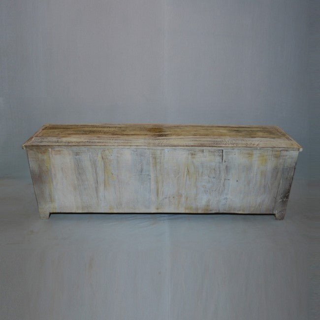 RUSTICA WHITE TV UNIT LARGE – handcrafted solid wood furniture