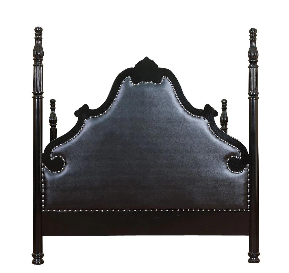 Zaraa Hand Carved Solid Wooden Tufted Bed by Hibashi Furniture – handcrafted solid wood furniture made in India
