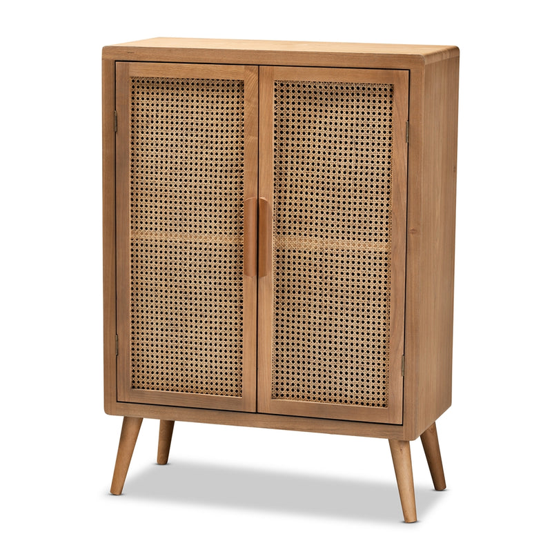 Alina Rattan Two Door Storage Cabinet