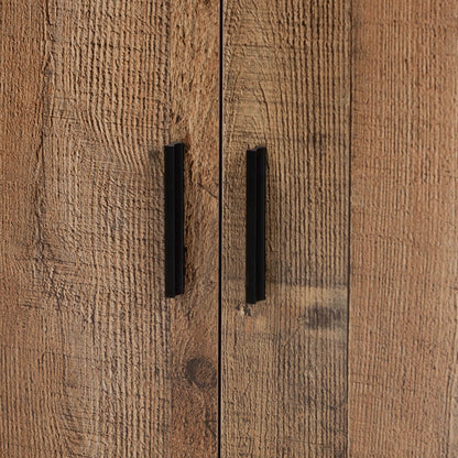 Zapatero moderno y contemporáneo de madera rústica de dos puertas de Wayne