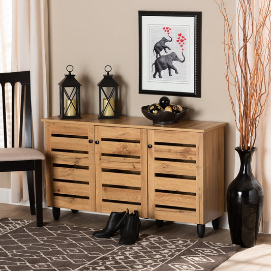 Maui Solid Wooden 3-Door Entryway Storage Cabinet