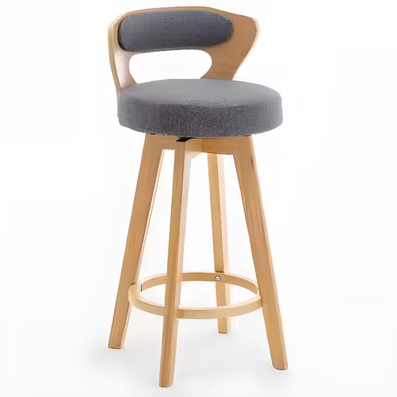 Relaxed Crimson Leather Round Bistro Stool