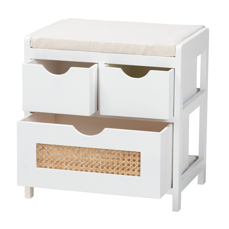 Bastian Three Drawer Storage Bench