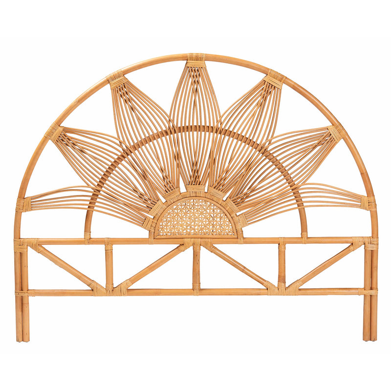 CALVIN & BAY  MODERN BOHEMIAN NATURAL RATTAN STANDALONE HEADBOARD