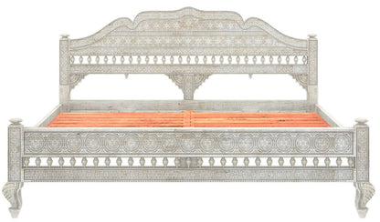 Khalifa Hand Carved Indian Solid Wooden Bed