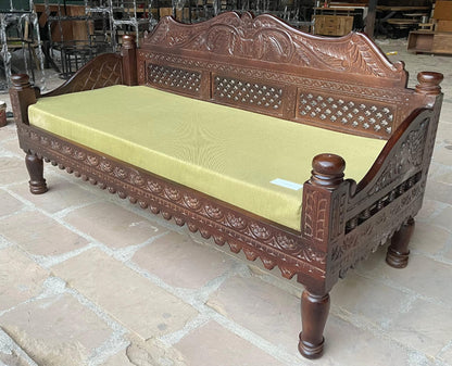 Hand Carved Indian Mughal Elephant Design swing