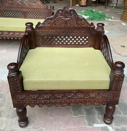 Hand Carved Indian Mughal Elephant Design swing