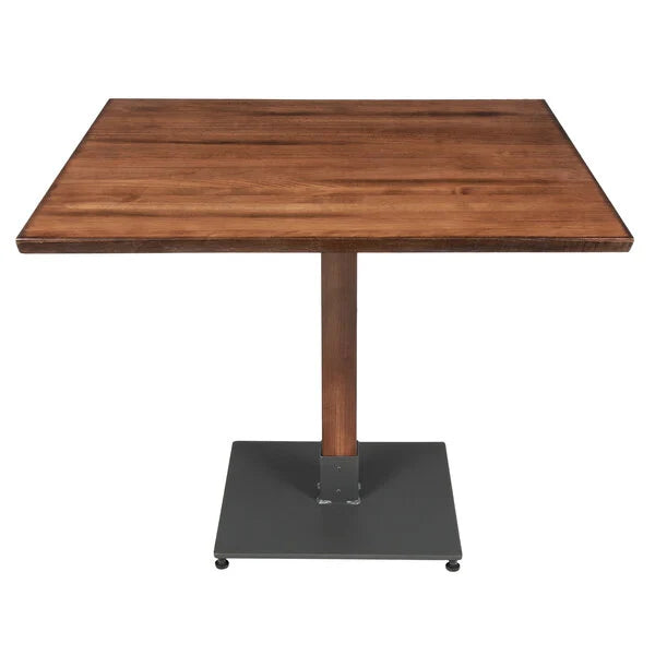 Haidar Industrial Solid Wood Live Edge Standard Height Table with 4 Chairs