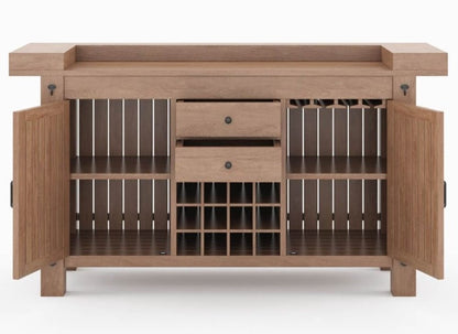 Miller Solid Wooden Bar Cabinet - Indoor / Outdoor