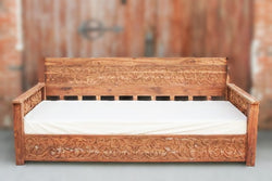Dalia Hand Carved Indian Solid Wooden Daybed
