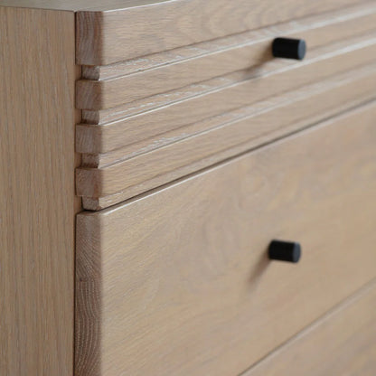 Dura Solid Wood Natural 6 Drawer Chest