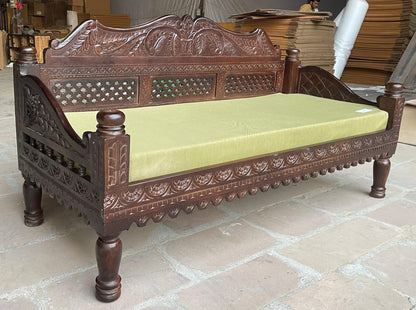 Hand Carved Indian Mughal Elephant Design swing