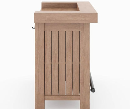 Miller Solid Wooden Bar Cabinet - Indoor / Outdoor