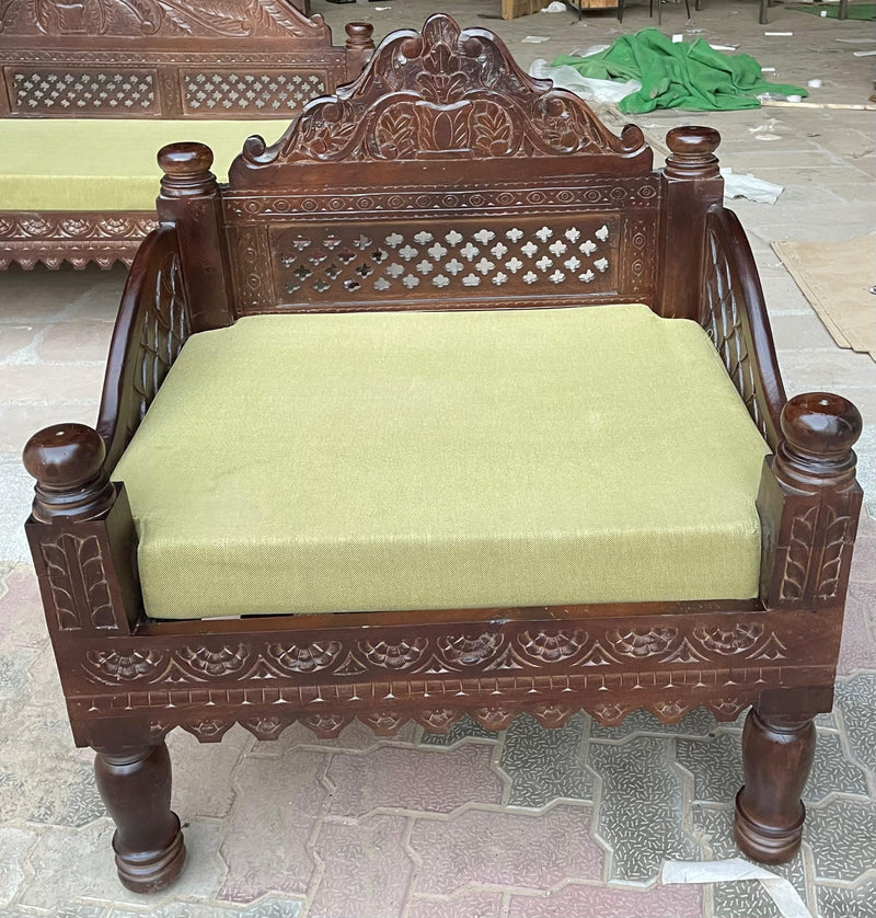 Hand Carved Indian Mughal Elephant Design swing