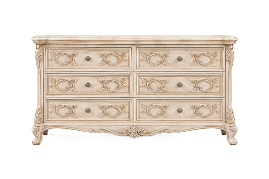 Aurum Noir Élysée™ Hand-Carved Solid Wood Dresser