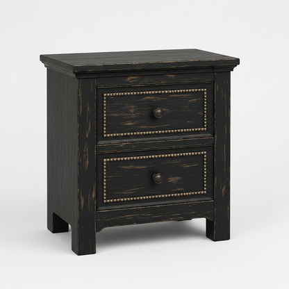 Castilla Forge™ Rustic Gothic Solid Wood Nightstand