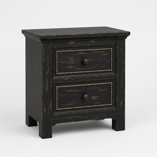 Castilla Forge™ Rustic Gothic Solid Wood Nightstand