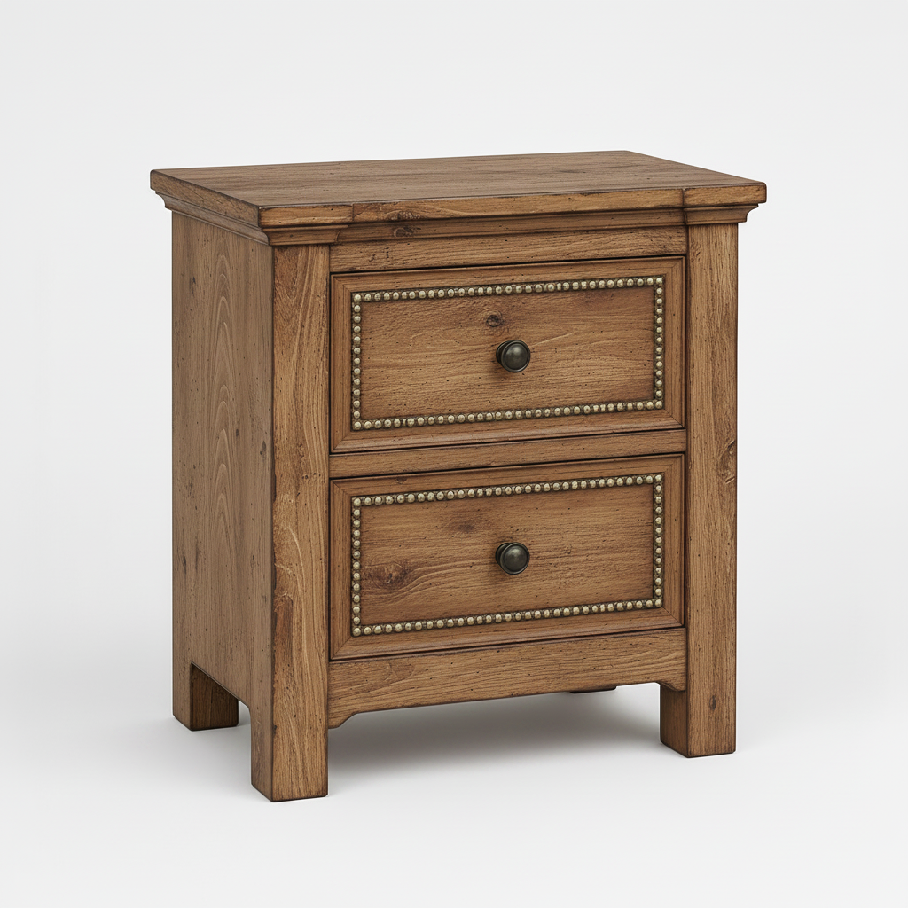 Castilla Forge™ Rustic Gothic Solid Wood Nightstand