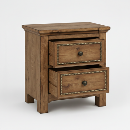 Castilla Forge™ Rustic Gothic Solid Wood Nightstand