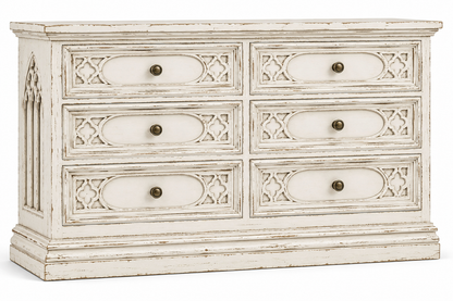 Cathedral Reverie™ Gothic Hand-Carved Solid Wood Dresser