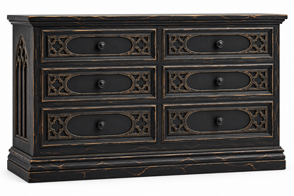 Cathedral Reverie™ Gothic Hand-Carved Solid Wood Dresser