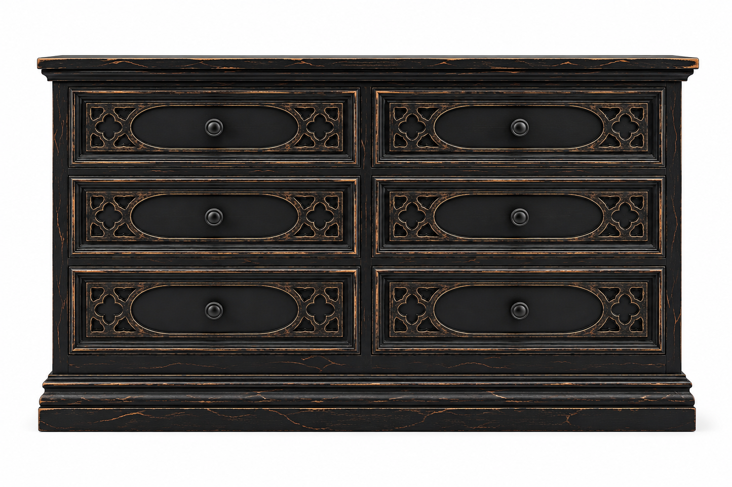 Cathedral Reverie™ Gothic Hand-Carved Solid Wood Dresser