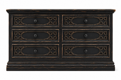 Cathedral Reverie™ Gothic Hand-Carved Solid Wood Dresser
