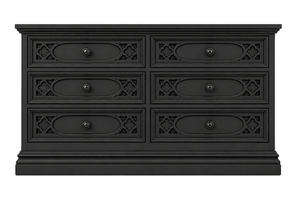 Cathedral Reverie™ Gothic Hand-Carved Solid Wood Dresser