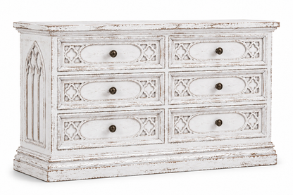 Cathedral Reverie™ Gothic Hand-Carved Solid Wood Dresser